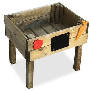 GartenDepot24 Kinder Hochbeet Frühbeet Treibhaus Kräuterbeet aus Holz, B50 x T40 x H45 cm