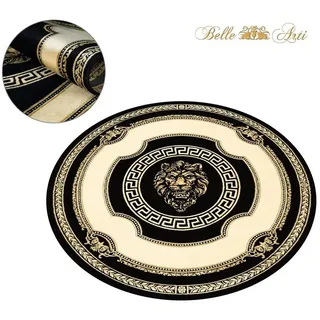 Belle Arti Teppich Teppich Löwe Rund Schwarz 651 200 cm Rund, Rund Rund | 200 cm x 200 cm