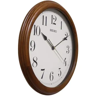 Seiko Wall Clock (32 cm x 32 cm x 4 cm, Brown, QXA153BN)