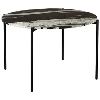 MAGNA Atelier Esstisch ROM aus ECHTEM MARMOR, Küchentisch rund, Bistrotisch, Metallgestell, Ø120x76cm schwarz