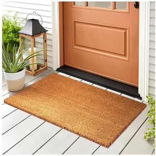 Karat Fußmatte Kokosmatte Natur Zuschnitt, verschiedene Größen, Schmutzfangmatte, rechteckig, Höhe: 17 mm beige 200 cm x 150 cm x 17 mm