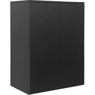 OTTO home Aktenschrank OTTO HOME "Jarvie", schwarz, B:60cm H:80cm T:35cm, Holzwerkstoff, Schränke, Mehrzweckschrank, Push-to-open, 2 Fächer, 60x80 cm