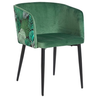 HTI-Living Esszimmerstuhl »Stuhl Destin« (Einzelstuhl, 1 St), Esszimmerstuhl Armlehnenstuhl Samt Muster grün