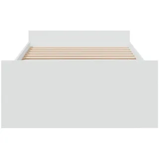 vidaXL Bettgestell mit Schubladen Weiß 100x200 cm Holzwerkstoff