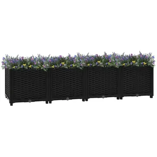 vidaXL Hochbeet 160 x 40 x 34,7 cm Schwarz