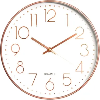 30 Cm Große, Geräuschlose, Nicht Tickende Dekorative Wanduhr Für Küche, Wohnzimmer, Schlafzimmer, Büro (roségold)