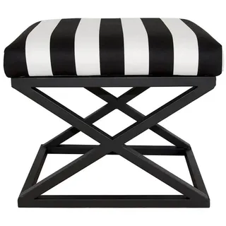 atelier del sofa Pouf 50 x 42 x 40 cm Grau/Schwarz/Weiß