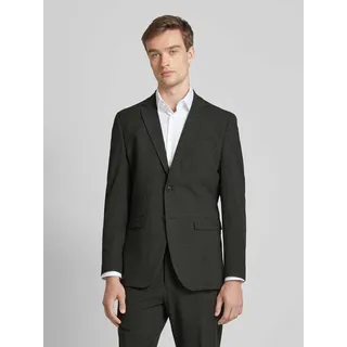 Slim Fit Anzug mit fein strukturiertem Muster Modell 'LIAM', Oliv, 50