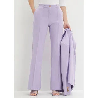 bonprix Anzughose mit Elasthan-Anteil, Regular Fit, Flared Schnitt, eleganter Stil lila 54
