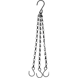 QAUUCP Blumenampel Ketten Flowerpot Basket Hanging Chain Planter Pot Hanging Hook Hangers for Garden Decoration(Black-1PC)