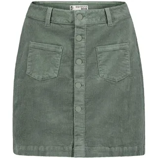 Eight 2 Nine Sublevel Damen Mini Cordrock aufgesetzte Taschen und Kopfleiste Middle-Green S - S
