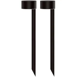 Lumisky Solarleuchte Metall 7,6x30,0x7,6 cm 2er Set schwarz