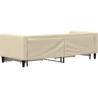 vidaXL Tagesbett Ausziehbar mit Schubladen Creme 80x200 cm Stoff