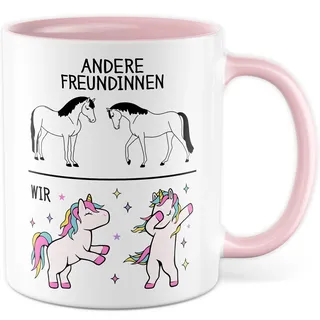 Tasse beste Freundin Geschenk Tasse mit Spruch - Andere Freundinnen - Wir - Kaffeetasse aus Keramik 330ml - Freundinnen Freundschaft BFF Freundin Geschenkidee