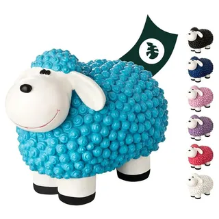 VERDOBA Gartenfigur Bunte Mini Schafe Gartenfiguren, Polyresin blau