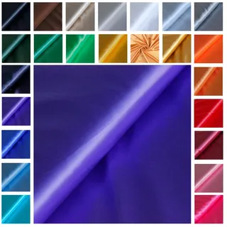 Satin Glänzend - Futterstoff -glänzender Dekostoff - Polyester Seide - günstiger Futterstoff - Faschingsseide - 100% Polyester *Ab 100cm x 145 cm, Farbe: 024 lila