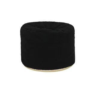 como Pouf  Teddy uni , schwarz , Maße (cm): H: 30  Ø: 43