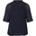 Festliche Chiffon-Bluse mit Plissee und Rüschen Blau 44