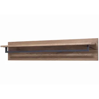 MASSIVMOEBEL24.DE Wandgarderobe Villanders 120 x 20 x 25 cm Eiche