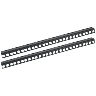 HMF 66809-02 Rackschiene für Serverschrank 2 Stück 10 Zoll 9 HE Schwarz
