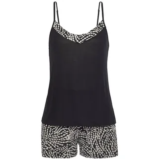 LASCANA Shorty Pyjama-Shorts schwarz-weiß gepunktet 32/34