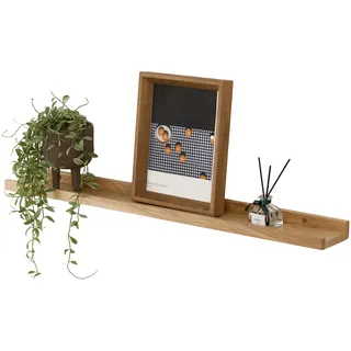 Gieanoo Bilderleiste Holz, 40cm Eiche Regal Massiv Schweberegal Wandregal gewürzregal regalbrett Hängeregal Ideal für Wohnzimmer Schlafzimmer Badezimer