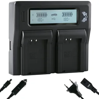 SK LCD Dual Doppel Akku Ladegerät für Nikon EN-EL20 EN-EL20a EN-EL22 passend zu Nikon 1 J1, 1 J2, 1 J3, 1 J4, 1 AW1, 1 S1, 1 V3 und weitere