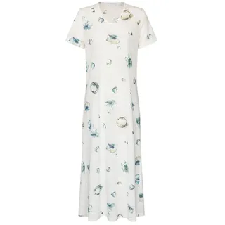 HUTSCHREUTHER Nachthemd Damen Schlafshirt mit kurzem Arm (1-tlg) Modisches Design weiß 46