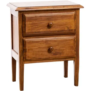 BISCOTTINI INTERNATIONAL ART TRADING BISCOTTINI Landhaus nachttisch aus massivem lindenholz mit nussbaum-finish l55xpr35xh65 cm. made in italy 35x55x65 cm