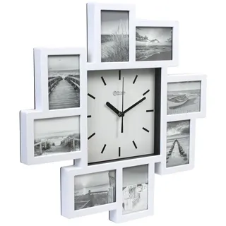 Miraval Design Bilderrahmenuhr 35 cm 350 mm weiß