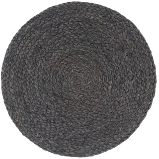 vidaXL Tischsets 6 Stk. Dunkelgrau 38 cm Rund Jute