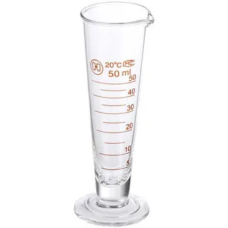 HEMOTON Glas Messbecher 50 Ml Konisch Halb Linien Skala Borosilikatglas Hitzebeständig Präzises Messen Für Küche Haushalt Labor