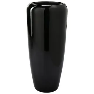 Flingora Bodenvase Cleo, mit Einsatz - Fiberglas - Indoor & Outdoor - Schwarz - Höhe 75 cm schwarz Ø 34 cm x 75 cm