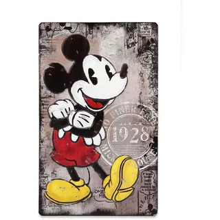 Open Road Brands Disney Mickey Mouse Since 1928 Metall-Wandkunst, Vintage-Micky-Maus-Schild für Kinderzimmer, Spielzimmer oder Filmzimmer