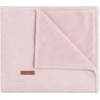 Baby's Only - Babydecke Sense - Kuscheldecke für Babywiege - Mit Teddyfutter - Baby Decke aus Baumwolle - Für Mädchen - 70x95 cm - Alt Rosa