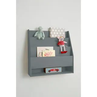 loft24 Regal Allie - Standregal Bücherrega, Wandregal, Hängeregal aus Kiefer im Landhausstil, Breite 70 cm grau