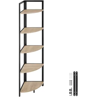 Tectake Eckregal 30 x 30 x 150 cm Eiche