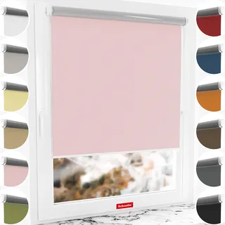 Schuette® Verdunkelungsrollo ohne Bohren/mit Bohren 2in1 ● Thermo Rollo Kollektion: Powder Blush (Rosa) ● 40 x 130 cm (Breite x Höhe) ● Suprafix Klemmrollo = Klemmfix 2.0 ● 60s Montage mit Video