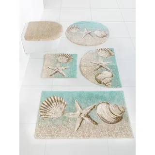 Badematte GRUND Gr. 1, blau (sand, türkis), rechteckig (45cm x 50cm ), 1 Stk., Badematten, Badematte