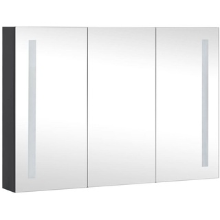 DOTMALL Spiegelschrank LED-Spiegelschrank fürs Bad 89x14x62 cm schwarz