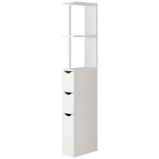 Vicco Badschrank Vera Weiß, 15 x 137 cm mit 3 Schubladen