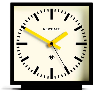 NEWGATE® Amp Silent Sweep Kaminuhr – 'No Tick' – eine Moderne Kaminuhr – Uhren für Wohnzimmer – Bürouhr – Schreibtischuhr – Kaminuhren – Bahnhofszifferblatt (Gelb)