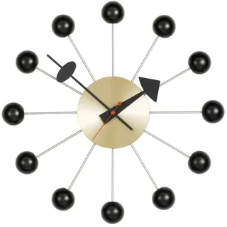 Vitra - Ball Clock, schwarz / messing