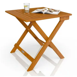 Juskys Gartentisch Klapptisch 46 x 46 x 46 cm Beige