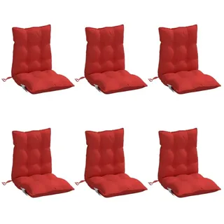 vidaXL Niedriglehner Auflage 6 St. 40 x 40 x 5 cm rot