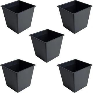 ESTEXO Kunststoff Einsatz für Polyrattan Blumentopf 26 cm Pflanztopf Anzuchttopf Blumenkübel Pflanzkübel Topf (5 Stück)