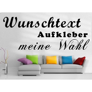 Wandtattoo Aufkleber Wunschtext selbst gestalten, online Vorschau, Beschriftung, Namen, Zahlen, Schriftzug (ab 10 cm Länge)