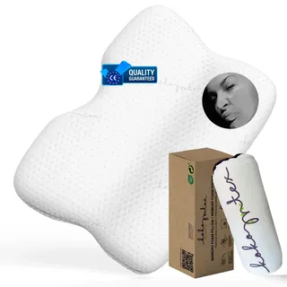 KoKoTex Comfort Nackenkissen Seitenschläfer - Kopfkissen Nackenschmerzen - Memory Foam Pillow - Orthopädisches Kissen - Gesundheitskissen - Anti Falten Schlafkissen Soft 55x40x12 cm