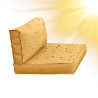 SYLC Draußen Bezüge Für Gartenpolster Wasserabweisende Rattan Sitzkissenbezug Mit Reißverschluss Terrasse Auflagen überwürfe Hussen Für L-Form/Ecke (1 Stück 65×33×10 cm,Mango)