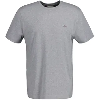 GANT Reg Shield Kurzarm-T-Shirt Grey Melange M